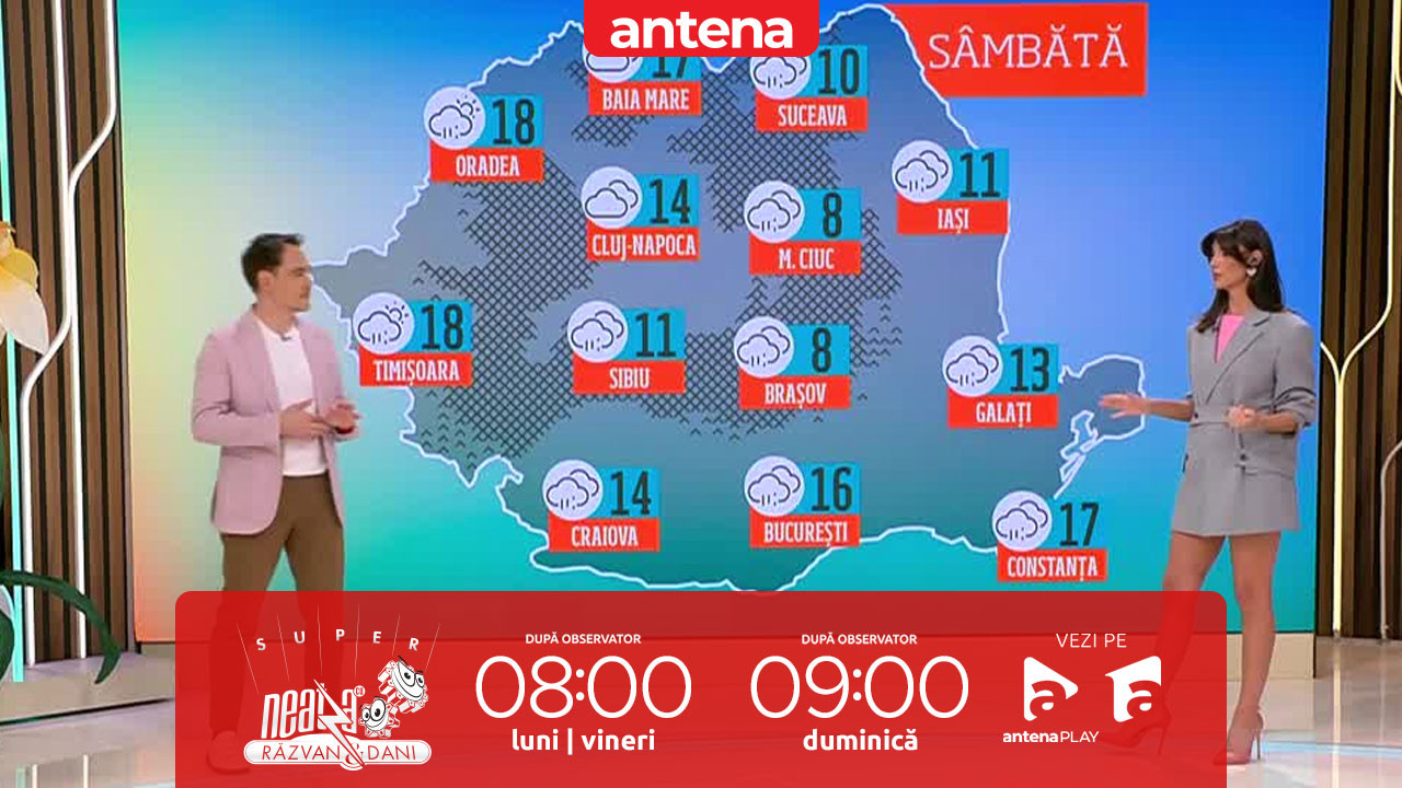 Super Neatza, 16 mai 2025. Prognoza meteo cu Ramona Olaru: Vremea se răceşte în toată țara