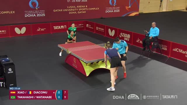 Campionatele Mondiale de Tenis de masă | Doha 2025: Xiao/Diaconu vs. Takahashi/Watanabe