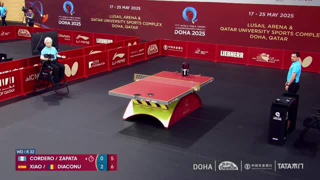 Campionatele Mondiale de Tenis de masă | Doha 2025: Cordero/Zapata vs. Xiao/Diaconu