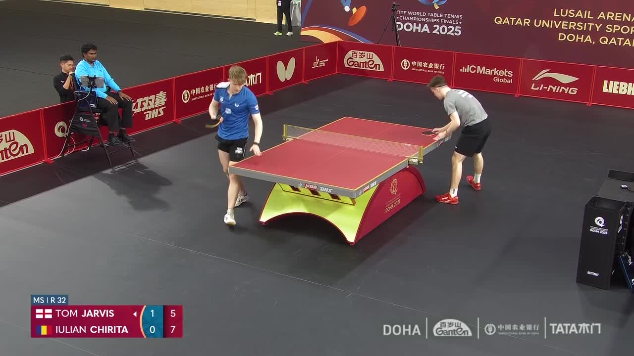 Campionatele Mondiale de Tenis de masă | Doha 2025: Tom Jarvis vs. Iulian Chiriță