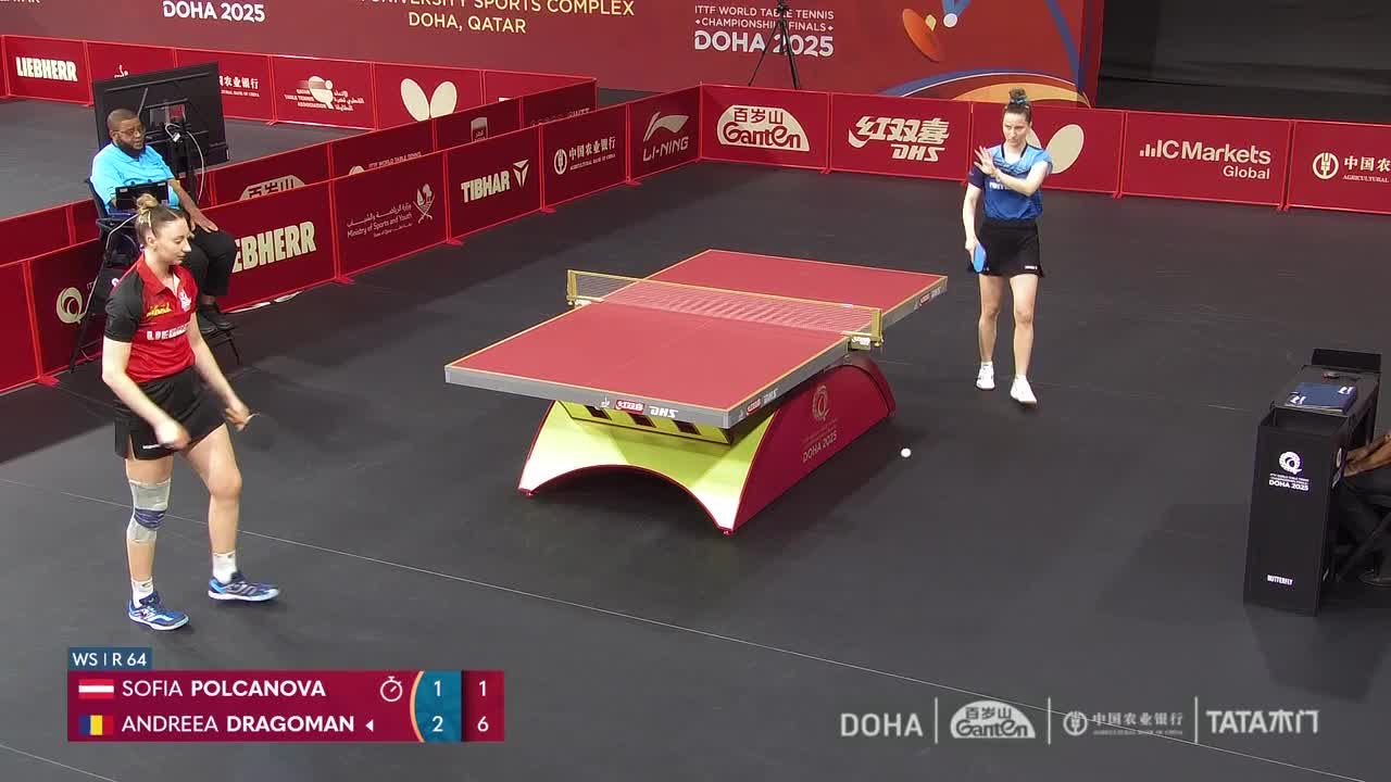 Campionatele Mondiale de Tenis de masă | Doha 2025: Sofia Polcanova vs. Andreea Dragoman