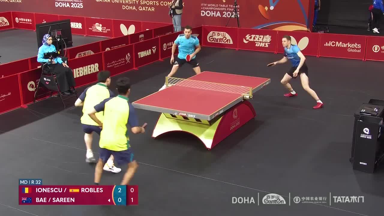 Campionatele Mondiale de Tenis de masă | Doha 2025: Ionescu/Robles vs. Bae/Sareen
