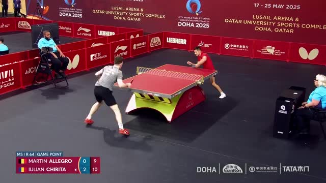 Campionatele Mondiale de Tenis de masă | Doha 2025: Martin Allegro vs. Iulian Chiriță