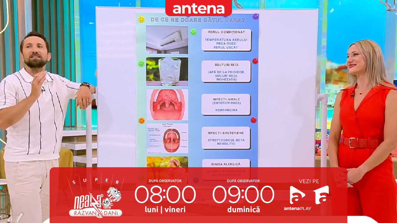 Super Neatza, 2 iulie 2025. De ce apare durerea în gât în sezonul cald