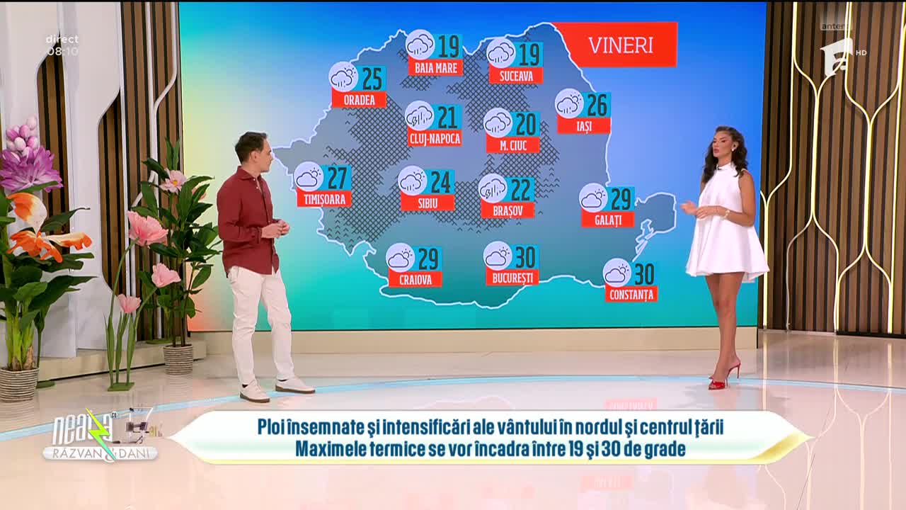 Super Neatza, 18 iulie 2025. Prognoza meteo cu Ramona Olaru: Ploi însemnate în nordul şi centrul țării
