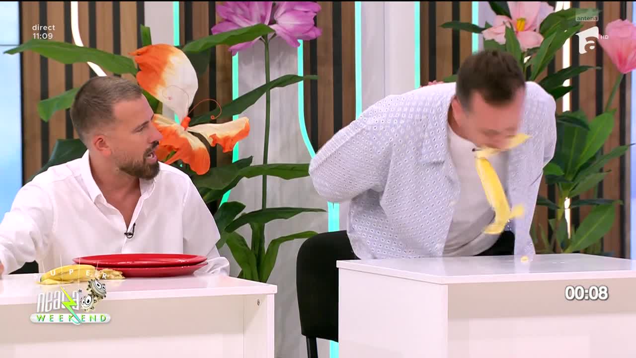 Neatza de Weekend, 20 iulie 2025. Provocare de Cartea Recordurilor. Cine mănâncă cel mai repede o banană nedecojită!