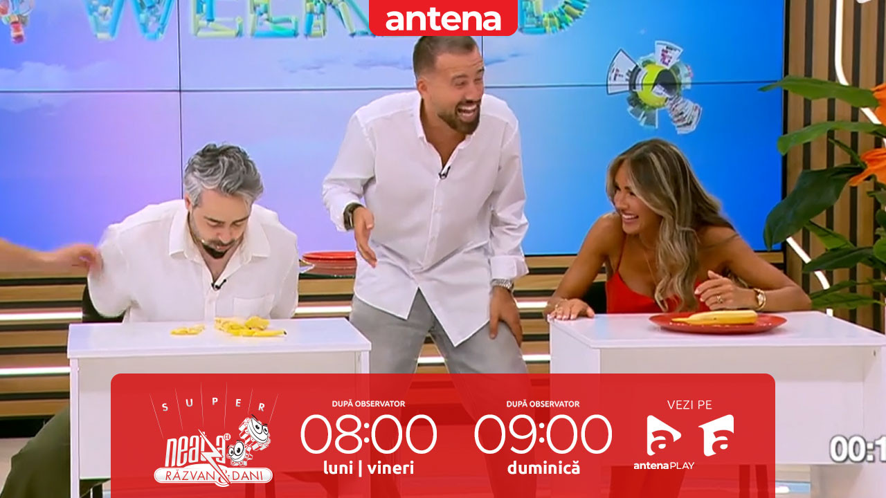 Neatza de Weekend, 20 iulie 2025. Provocare de Cartea Recordurilor. Cine măn&acirc;ncă cel mai repede o banană nedecojită!