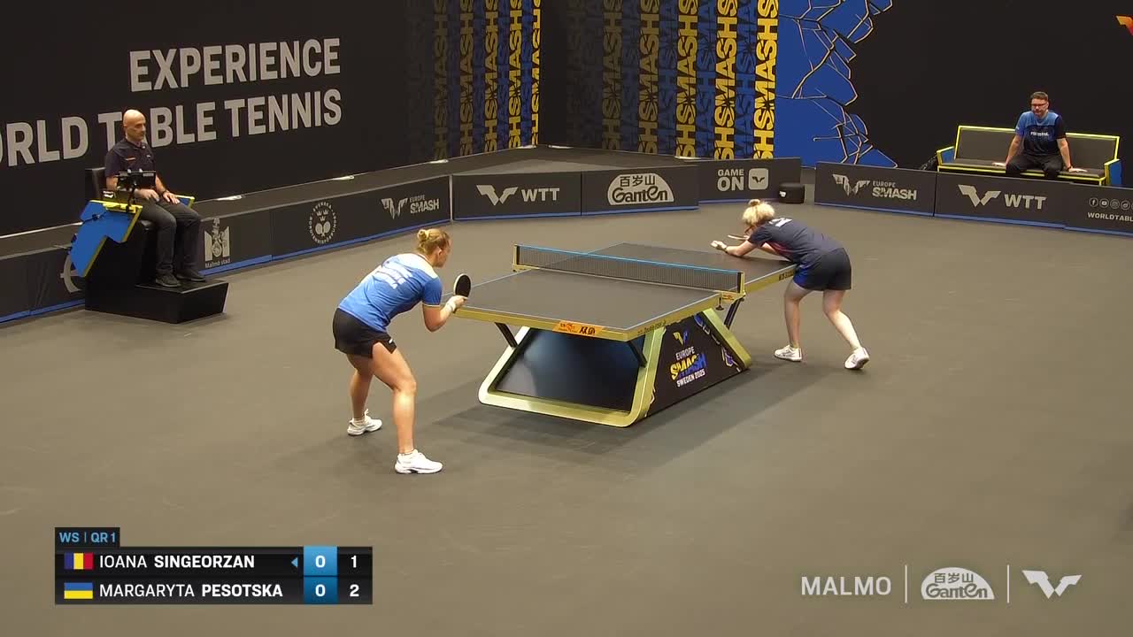 Tenis de masă | WTT Europe Smash - Sweden 2025: Ioana Sîngeorzan vs Margaryta Pesotska