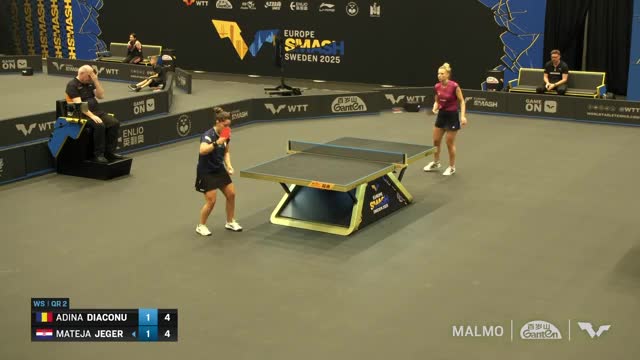 Tenis de masă | WTT Europe Smash - Sweden 2025: Adina Diaconu vs Mateja Jeger