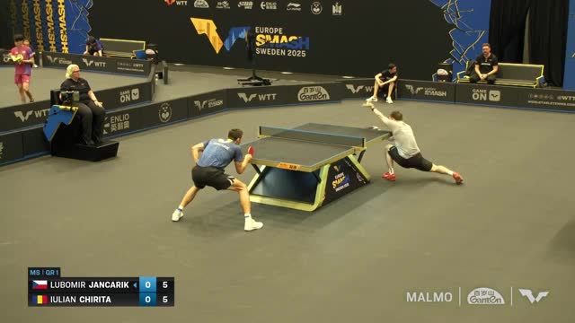 Tenis de masă | WTT Europe Smash - Sweden 2025: Lubomir Jancarik vs Iulian Chiriță