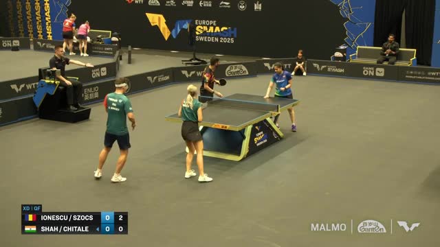 Tenis de masă | WTT Europe Smash - Sweden 2025: Ionescu/Szocs vs. Shah/Chitale
