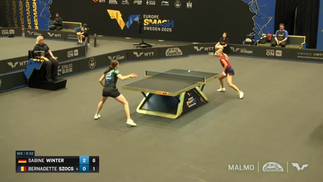 Tenis de masă | WTT Europe Smash - Sweden 2025: Sabine Winter vs. Bernadette Szocs