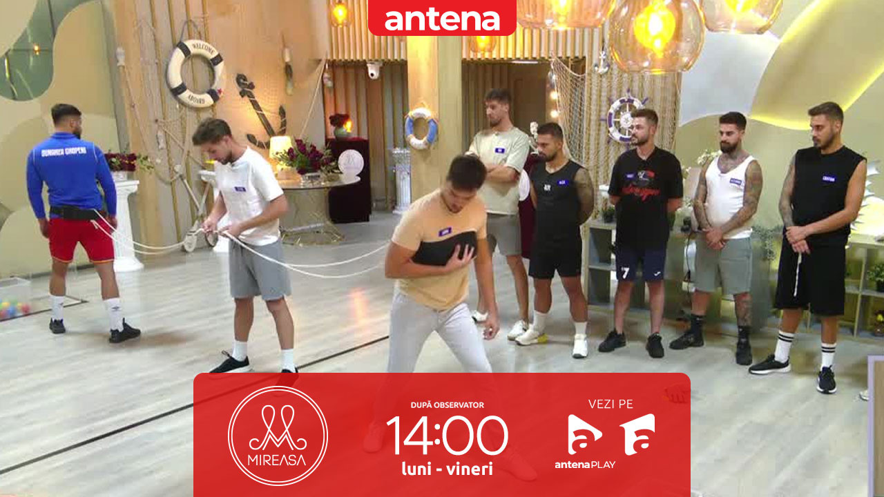 Mireasa sezonul 12, 20 august 2025. Task-ul &rdquo;Confruntarea titanilor&rdquo; s-a lăsat cu accidentări! Ce au pățit Alexandru și Cristian