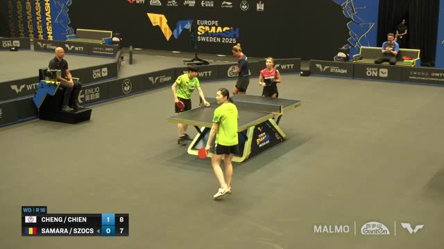 Tenis de masă | WTT Europe Smash - Sweden 2025: Cheng/Chien vs Elizabeta Samara/Bernadette Szocs