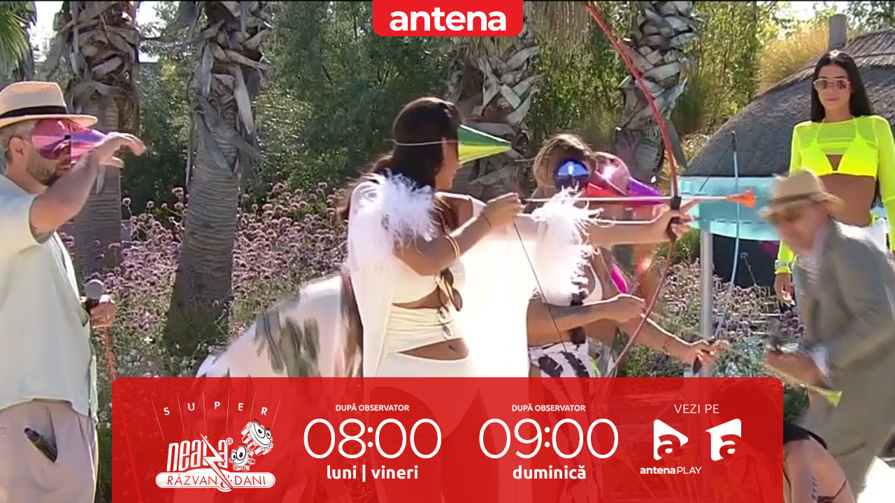 Super Neatza, 28 august 2025. Echipa emisiunii vs. fetele de la sală. Cine a c&acirc;știgat jocul de tras la țintă cu arcul!