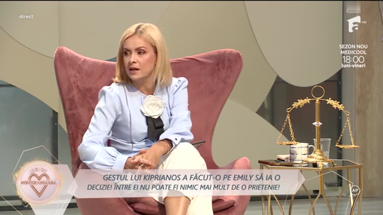 Mireasa sezonul 12, 10 septembrie 2025. Emily voia să discute la soare cu Kiprianos, dar acesta i-a &icirc;nchis ușa &icirc;n nas