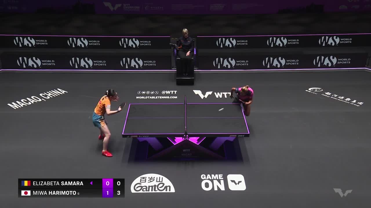 Tenis de masă | WTT Champions Macao 2025: Elizabeta Samara vs. Miwa Harimoto