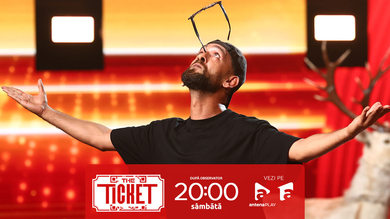 The Ticket, Sezonul 1, 13 septembrie 2025. Spectacol de echilibristică. Florin Champ Răgălie ține pe cap orice găsește prin casă!