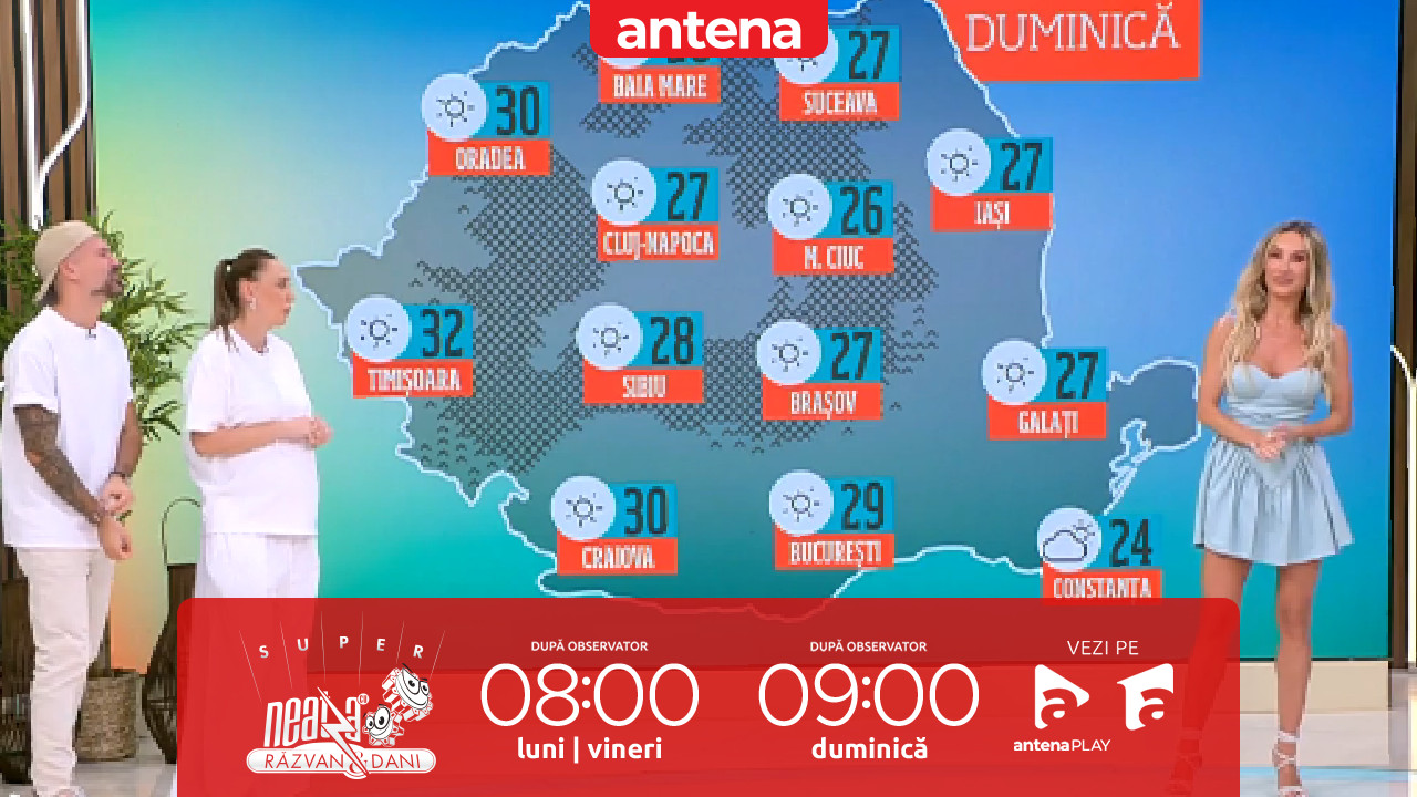 Neatza de Weekend, 21 septembrie 2025. Prognoza meteo cu Flavia Mihășan: Cer mai mult senin și temperaturi ridicate