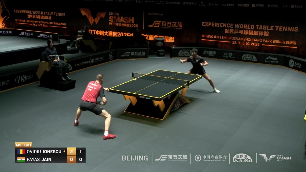 Tenis de masă | WTT China Smash 2025: Ovidiu Ionescu vs. Payas Jain