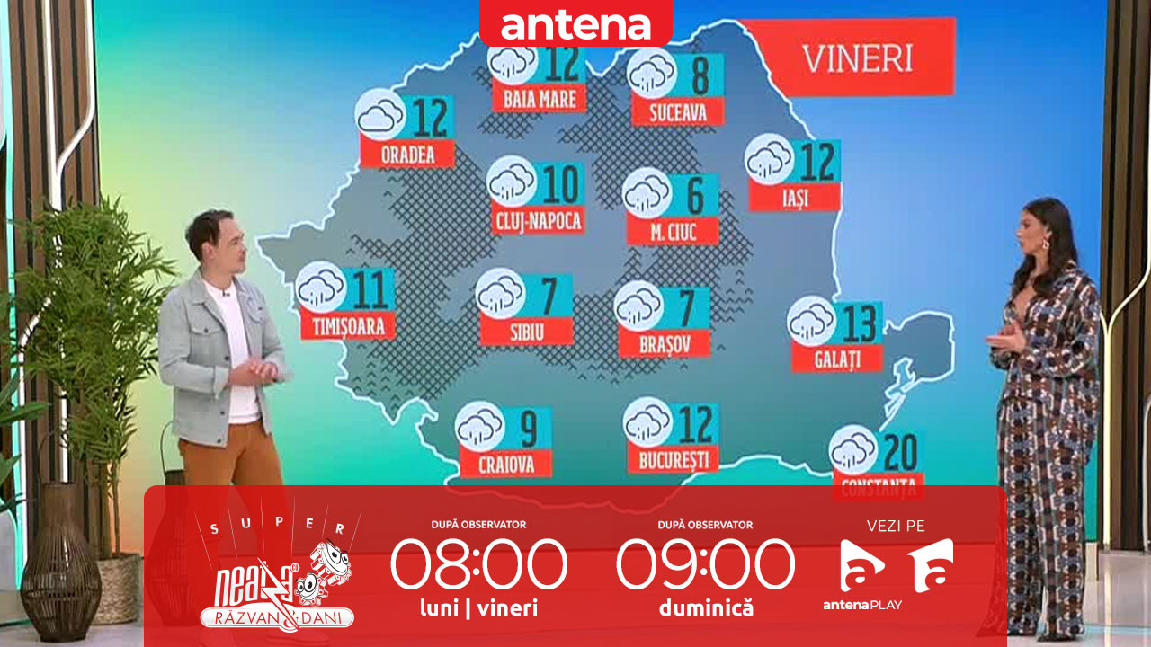 Super Neatza, 1 octombrie 2025. Prognoza meteo cu Ramona Olaru: Ploi &icirc;n vestul, centrul, nordul şi nord-estul țării