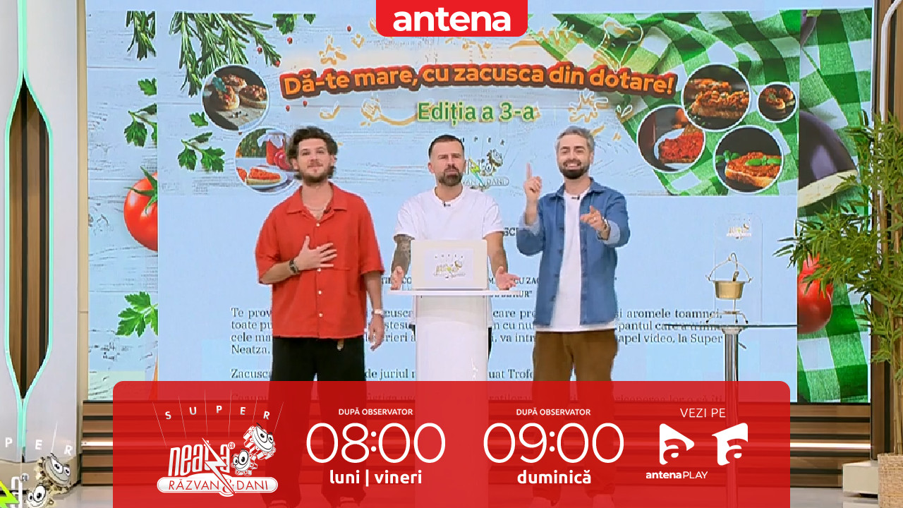 Super Neatza, 14 octombrie 2025. Concursul ”Dă-te mare, cu zacusca din dotare!”. Cum s-a descurcat Maria Izaura Crasuc