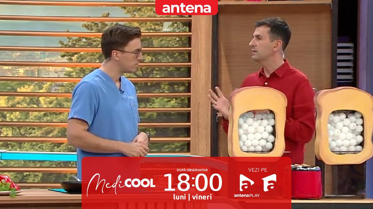 Medicool sezonul 9, 17 octombrie 2025. Mit sau adevăr: Este pâinea prăjită mai sănătoasă decât cea normală?