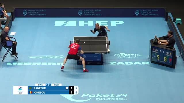 Campionatul European de tenis de masă pe echipe | Zadar 2025: Elias Ranefur vs. Ovidiu Ionescu