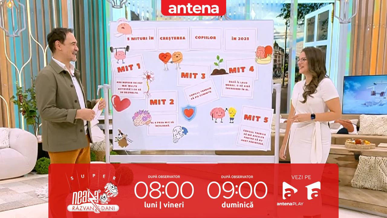 Super Neatza, 24 octombrie 2025. 5 mituri despre parenting, demontate de Profa de Joacă