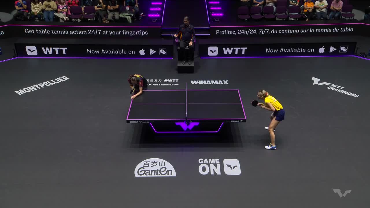 Tenis de masă | WTT Champions Montpellier 2025: Bernadette Szocs vs. Sabine Winter