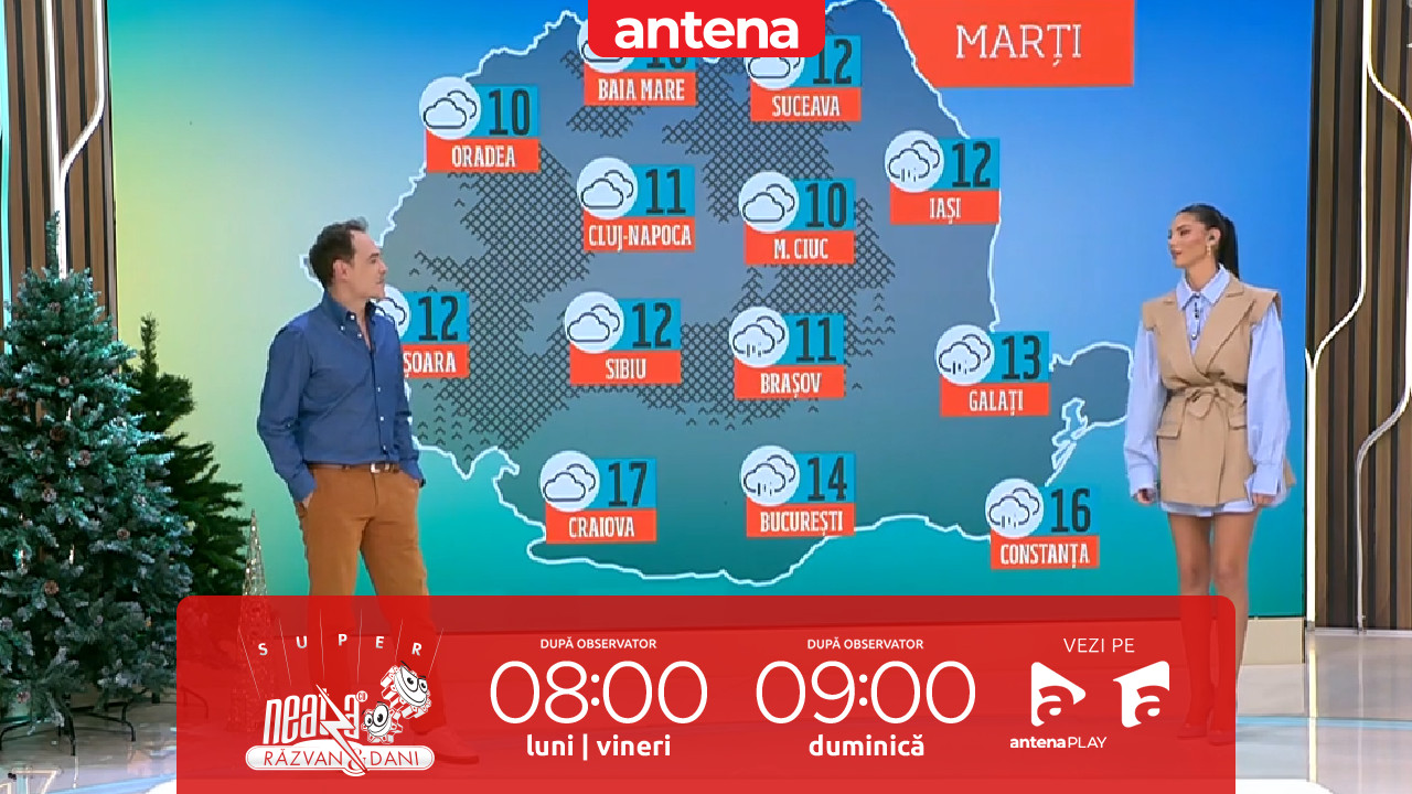 Super Neatza, 11 noiembrie  2025. Prognoza meteo cu Ramona Olaru: Cer mai mult noros și precipitații în estul și sud-estul țării