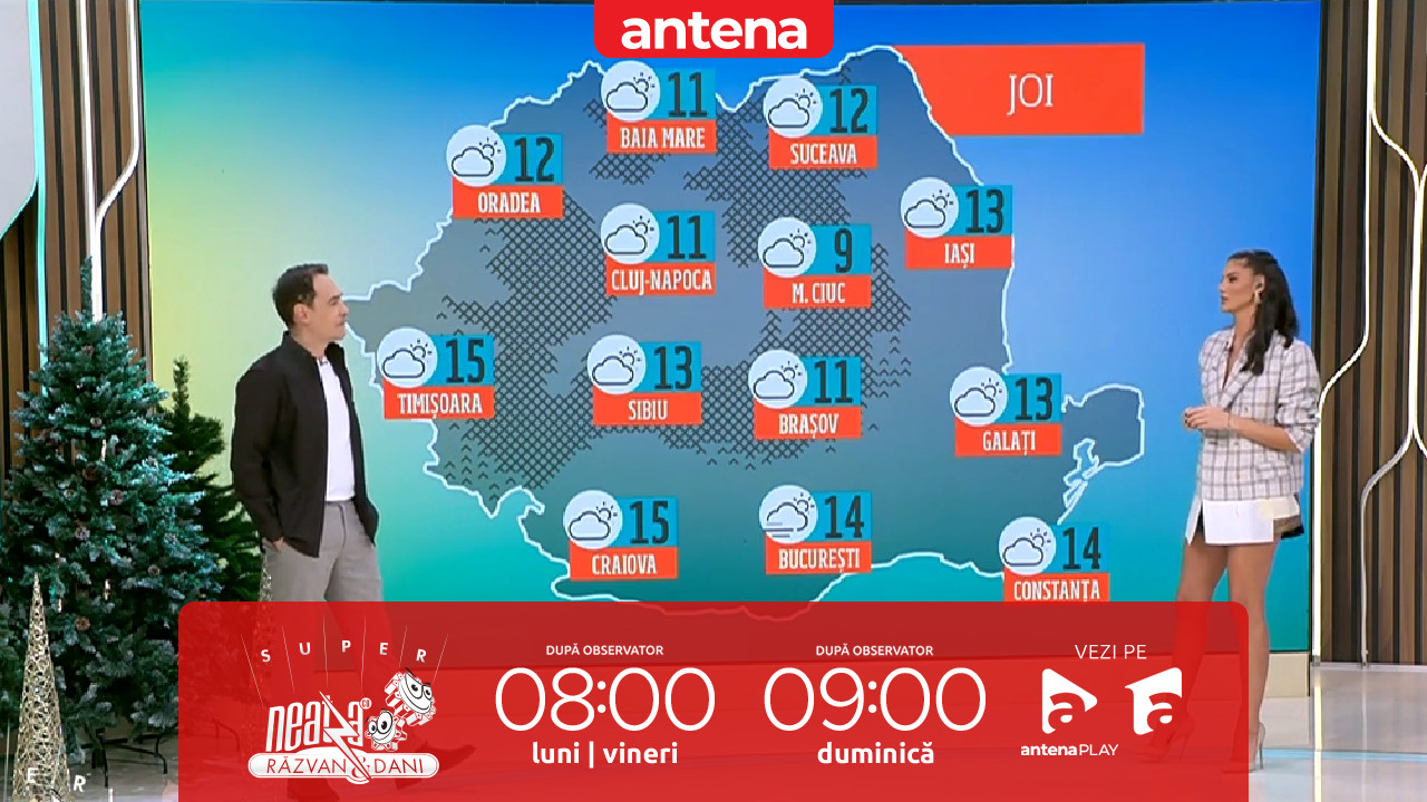 Super Neatza, 13 noiembrie  2025. Prognoza meteo cu Ramona Olaru: Cer variabil și temperaturi plăcute