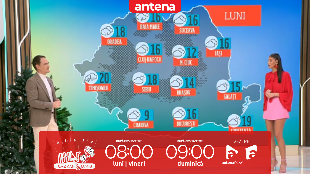 Super Neatza, 17 noiembrie  2025. Prognoza meteo cu Ramona Olaru: Vreme deosebit de caldă, cu maxime de până la 20 de grade