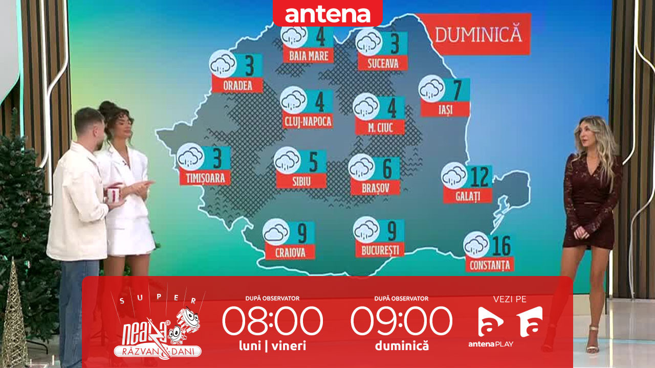 Neatza de Weekend, 23 noiembrie 2025. Prognoza meteo cu Flavia Mihășan: Cer noros şi precipitaţii în toată țara