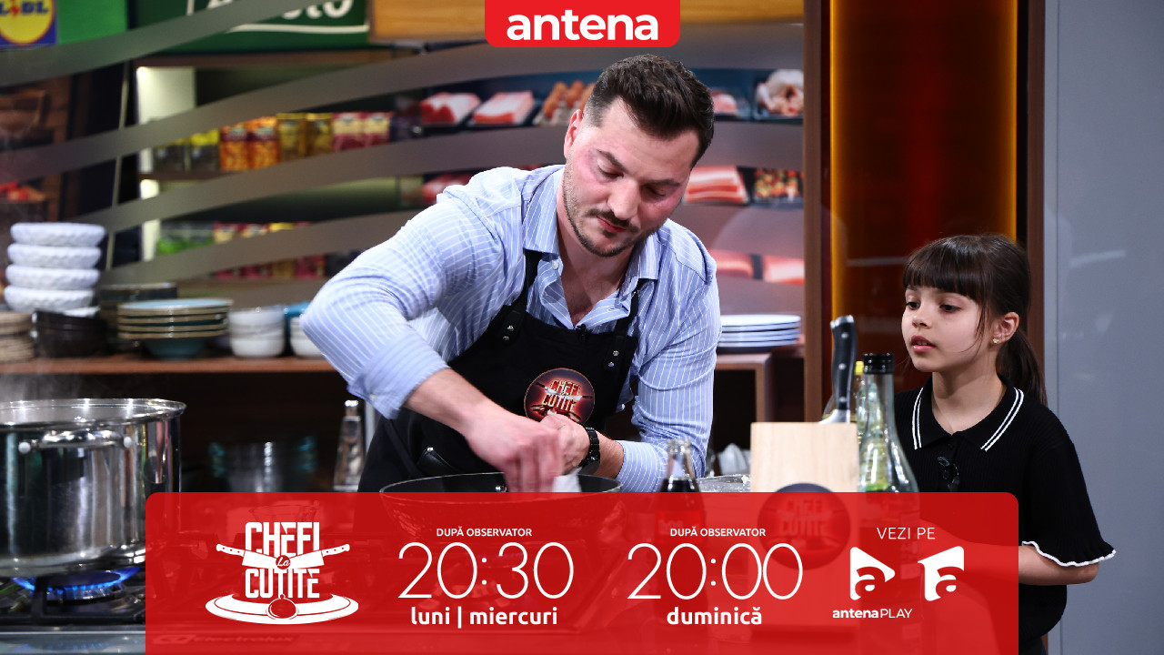Chefi la cuțite | Sezonul 16, 24 noiembrie 2025. Constantin Popescu si fiica lui, Eva Maria, o experiență de neuitat în platoul show-ului culinar! Emoțiile au copleșit-o pe fetiță!