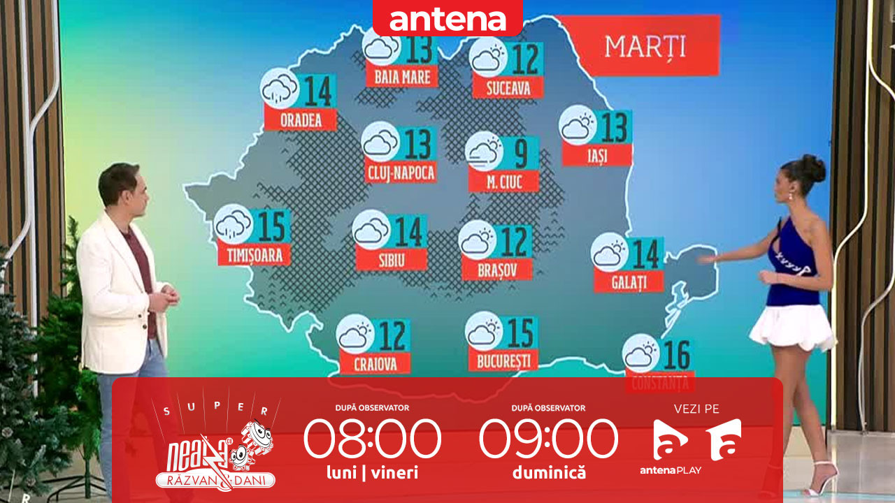 Super Neatza, 24 noiembrie 2025. Prognoza meteo cu Ramona Olaru: Maximele termice se vor încadra între 2 şi 12 grade