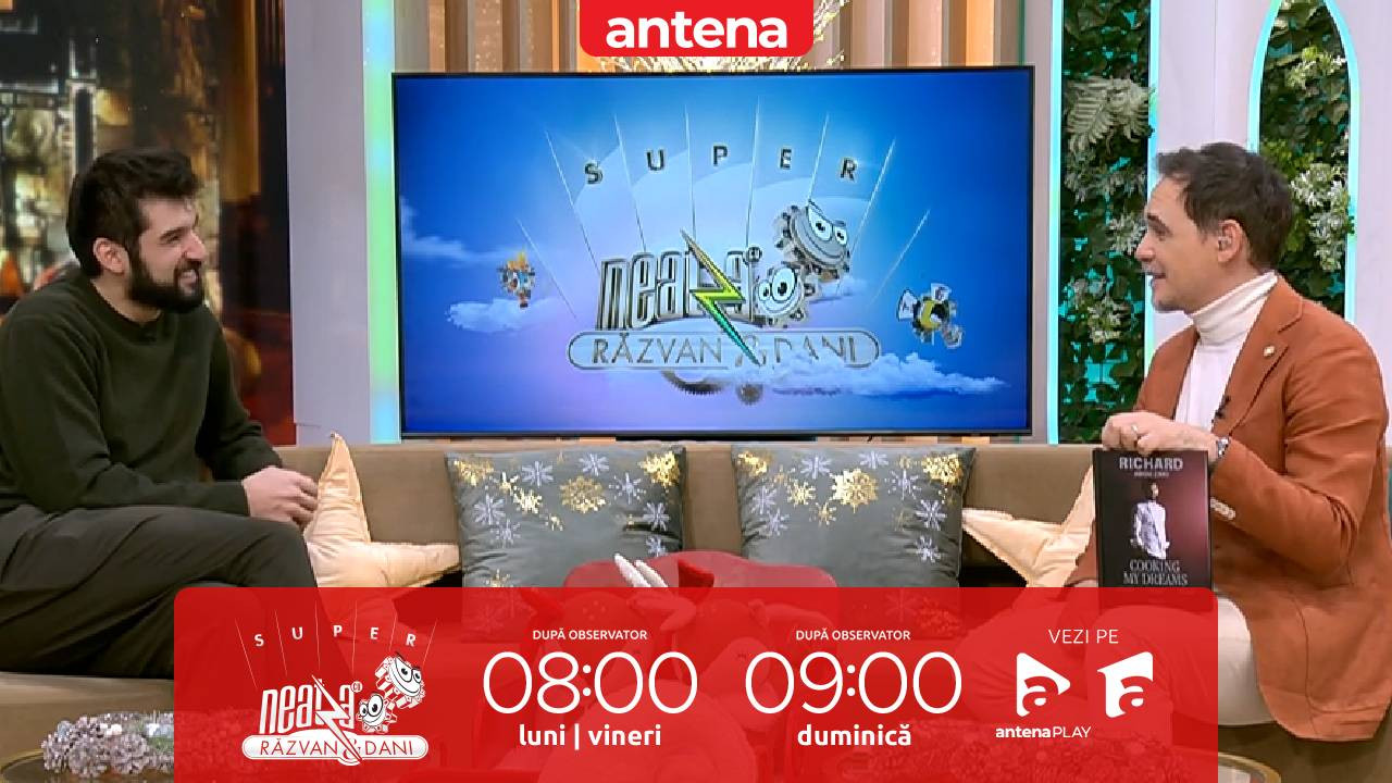 Super Neatza, 2 decembrie 2025. Chef Richard Abou Zaki a lansat o carte dedicată parcursului său în lumea artei culinare