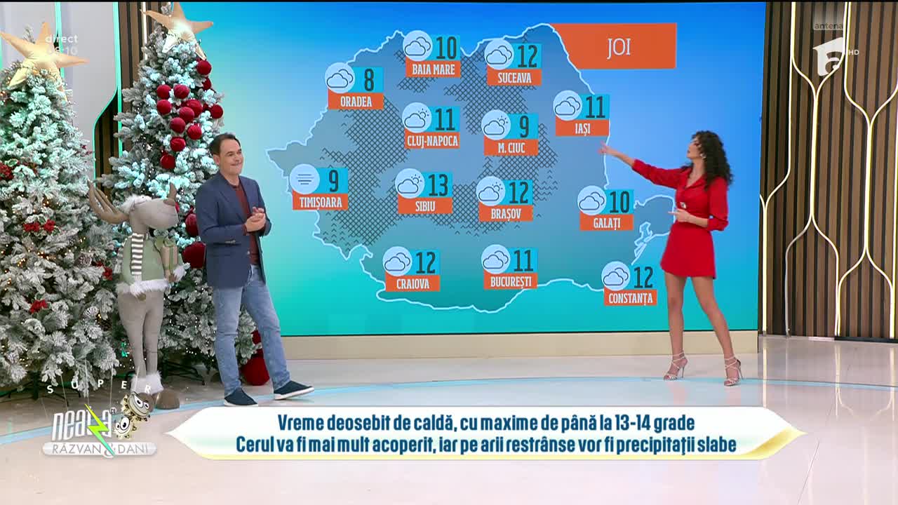 Super Neatza, 10 decembrie 2025. Prognoza meteo cu Ramona Olaru: Vreme deosebit de caldă!
