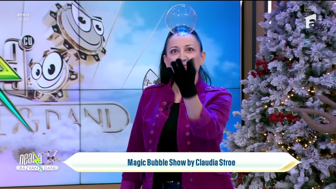 Super Neatza, 12 decembrie 2025.  Magia bulelor de săpun! Spectacolul Claudiei Stroe