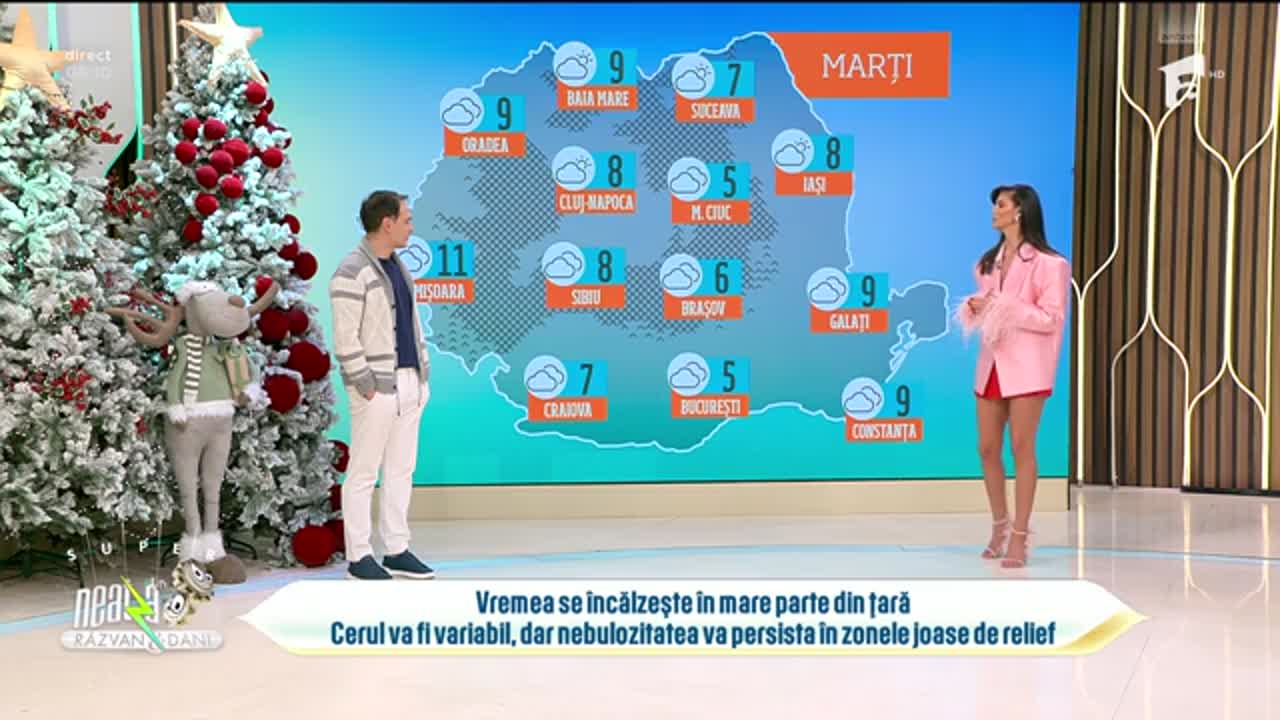 Super Neatza, 16 decembrie 2025. Prognoza meteo cu Ramona Olaru: Vremea se &icirc;ncălzește!
