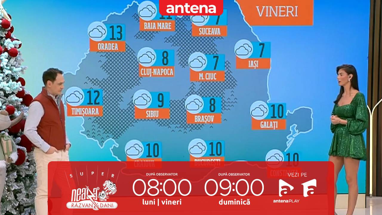 Super Neatza, 19 decembrie 2025. Prognoza meteo cu Ramona Olaru: Temperaturi maxime &icirc;ntre 6 și 13 grade