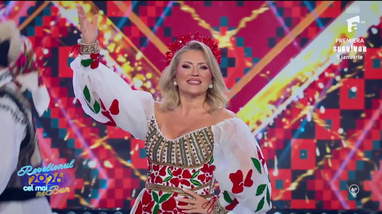 Revelionul cel mai neBUN 2026! Mirela Vaida c&acirc;ntă piesa C&acirc;ntă neamul, c&acirc;ntă țara!
