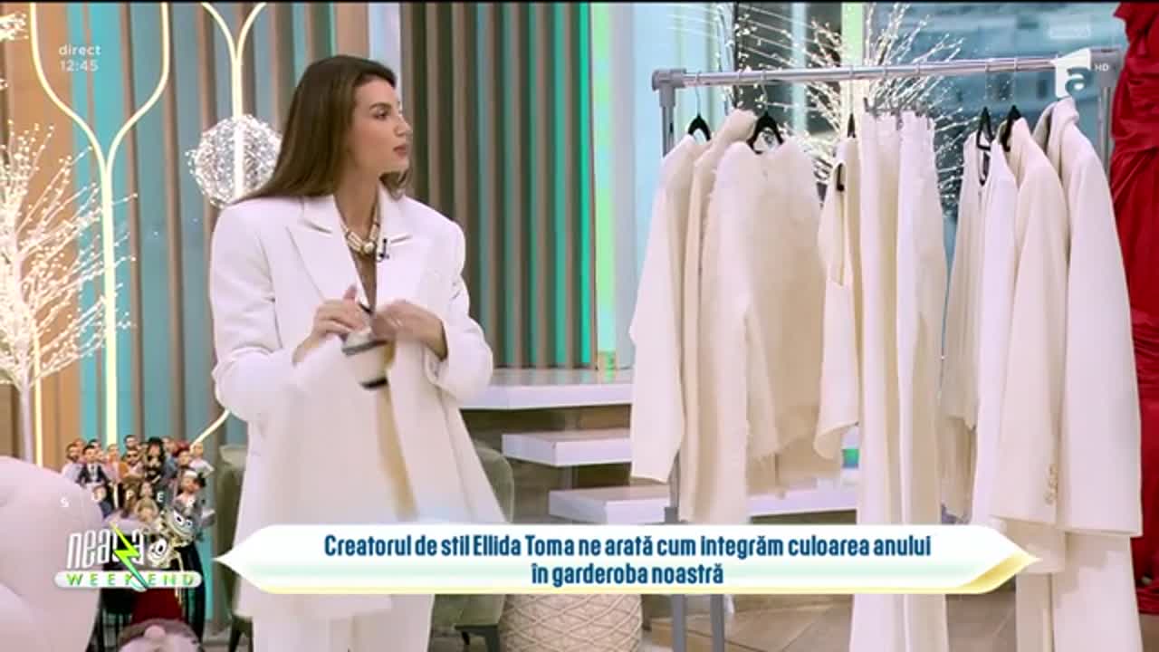 Neatza de Weekend, 11 ianuarie 2026. Fashion Tips by Ellida Toma: Ce piese să alegi &icirc;n nuanța anului, Cloud Dancer