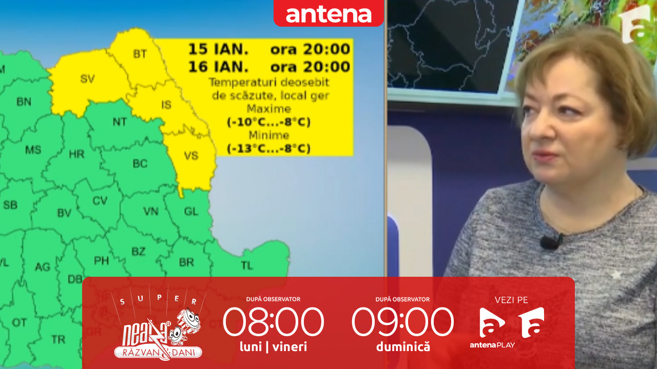 Super Neatza, 16 ianuarie 2026. ANM: Cum va fi vremea &icirc;n weeend. Unde și c&acirc;t va ninge