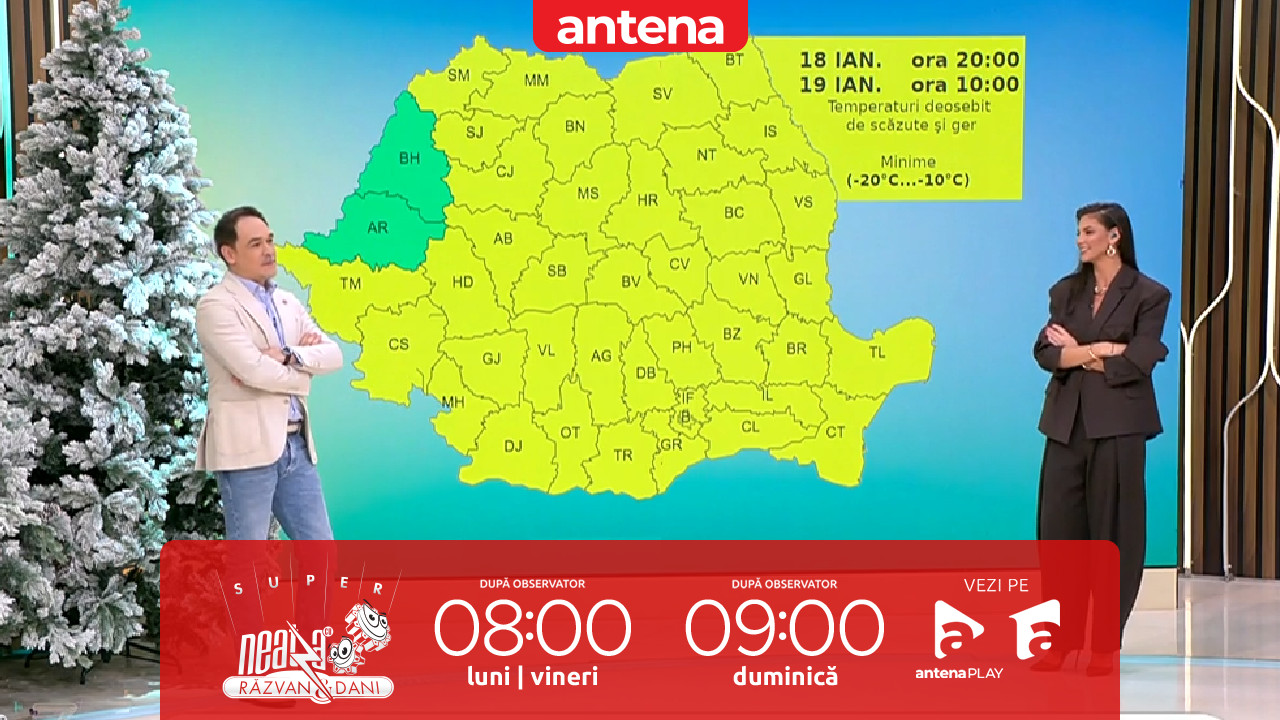 Super Neatza, 19 ianuarie 2026. Prognoza meteo cu Ramona Olaru: Temperaturi deosebit de scăzute