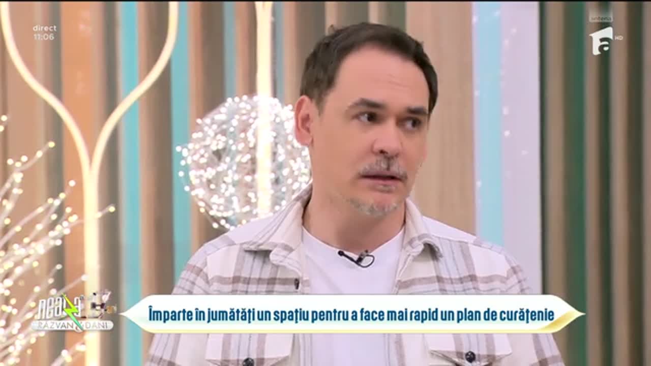 Super Neatza, 21 ianuarie 2026. &Icirc;mparte &icirc;n jumătăți un spațiu pentru a face rapid un plan de curățenie