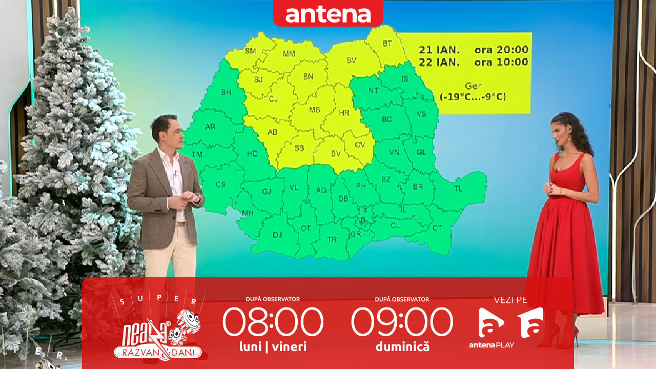 Super Neatza, 22 ianuarie 2026. Prognoza meteo cu Ramona Olaru: Vremea se &icirc;ncălzește &icirc;n toată țara