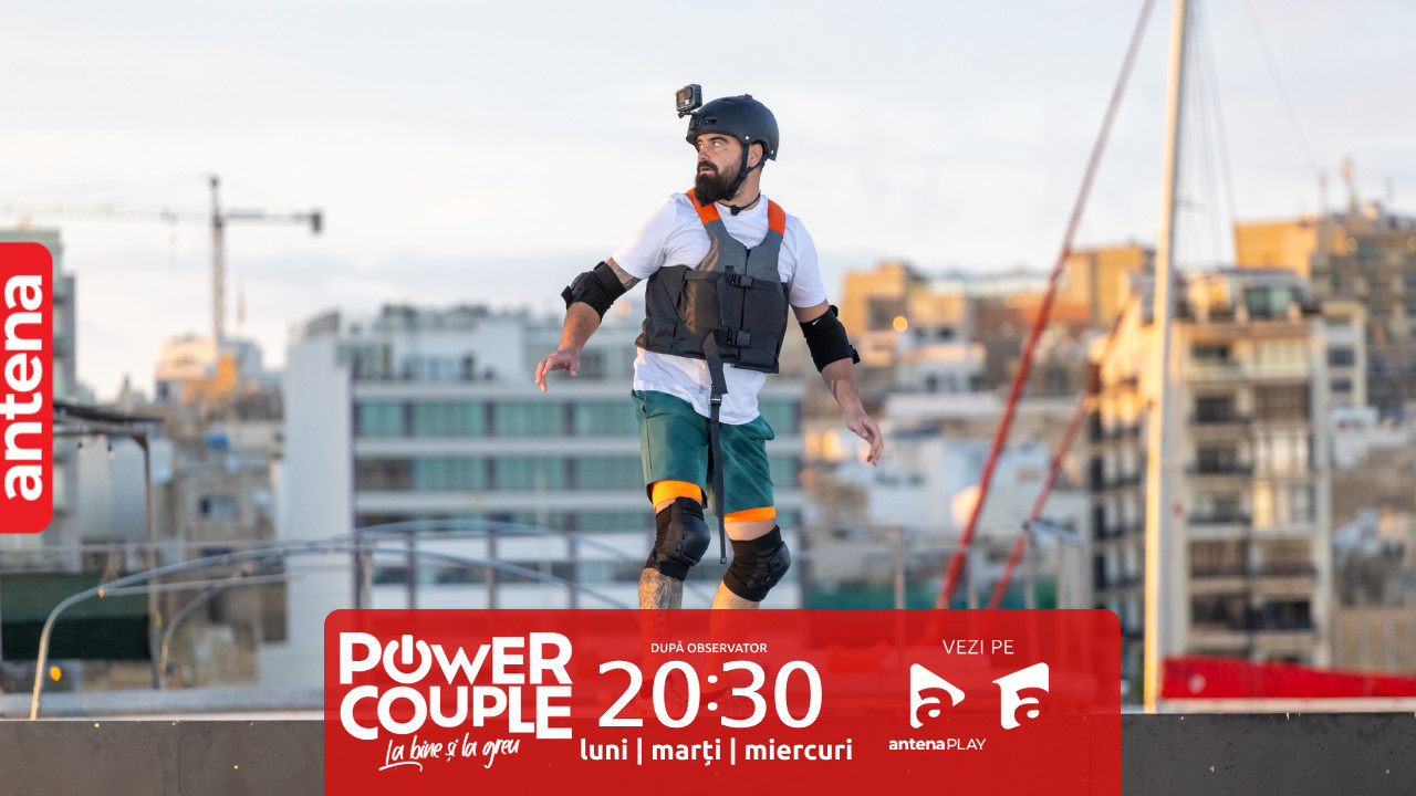Power Couple Rom&acirc;nia, 26 ianuarie 2026. Amintiri din copilărie, o probă inedită! Cum s-a descurcat Cătălin Rizea la Șotron pe apă