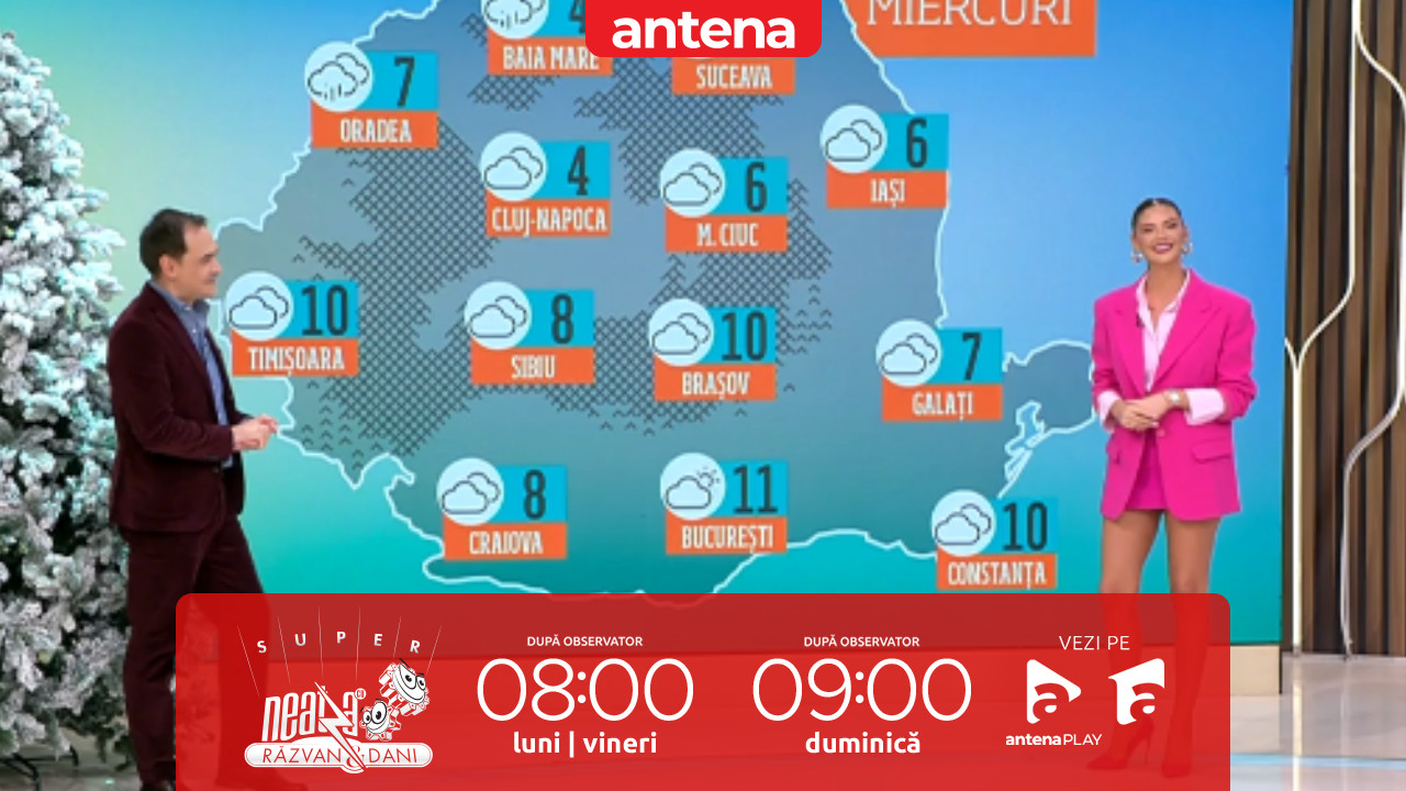 Super Neatza, 28 ianuarie 2026. Prognoza meteo cu Ramona Olaru: Cerul va fi noros, iar precipitații sunt așteptate mai ales spre seară