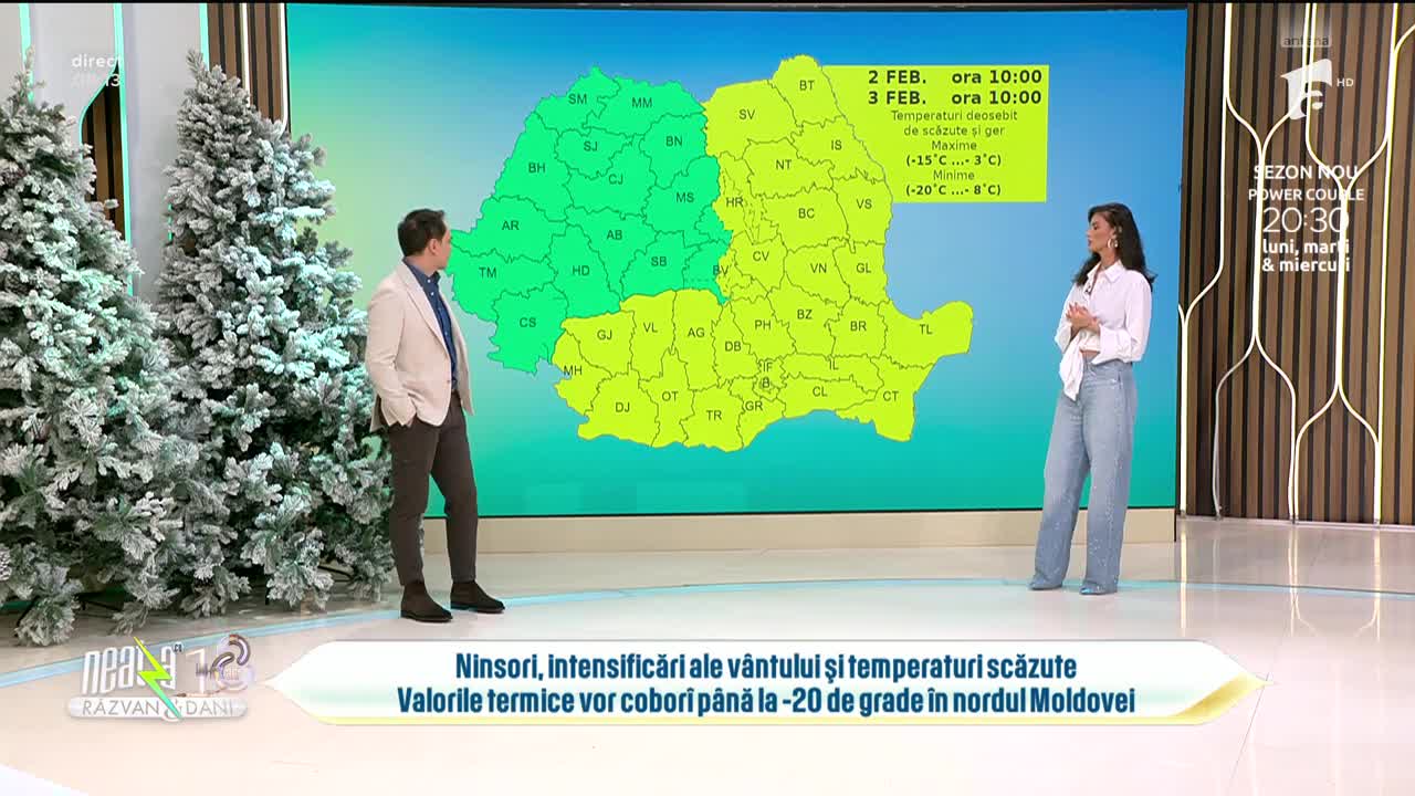 Super Neatza, 2 februarie 2026. Prognoza meteo cu Ramona Olaru: Ninsori, intensificări ale v&acirc;ntului şi temperaturi scăzute